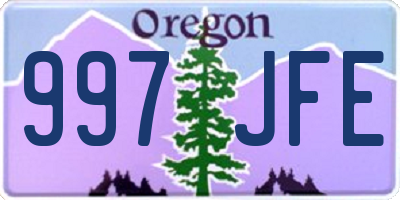 OR license plate 997JFE