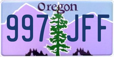 OR license plate 997JFF