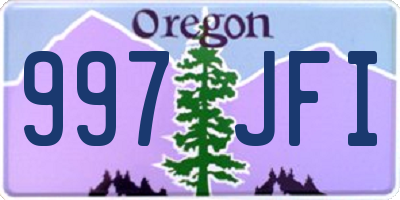 OR license plate 997JFI