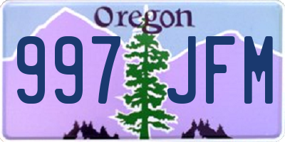 OR license plate 997JFM