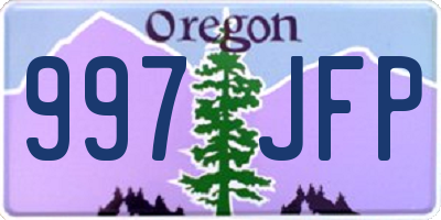 OR license plate 997JFP