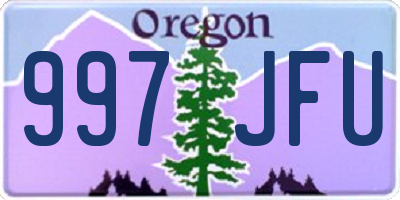 OR license plate 997JFU