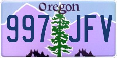 OR license plate 997JFV