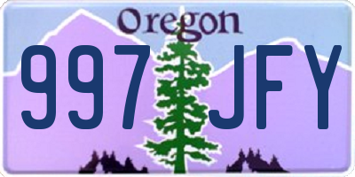 OR license plate 997JFY