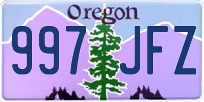 OR license plate 997JFZ