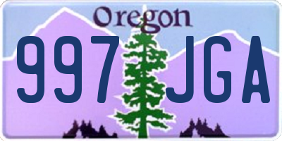 OR license plate 997JGA