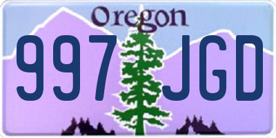 OR license plate 997JGD