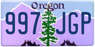 OR license plate 997JGP