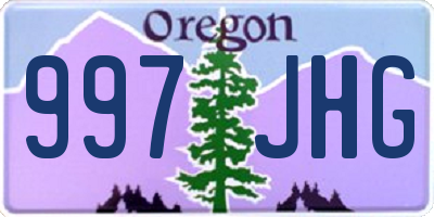 OR license plate 997JHG