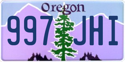 OR license plate 997JHI