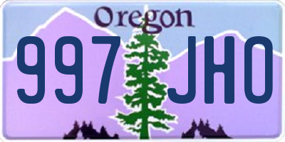 OR license plate 997JHO