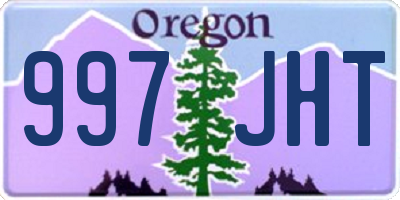 OR license plate 997JHT