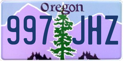 OR license plate 997JHZ