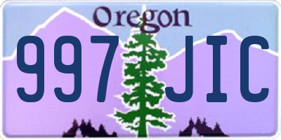 OR license plate 997JIC