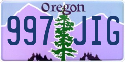 OR license plate 997JIG