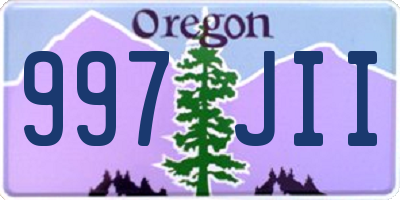 OR license plate 997JII