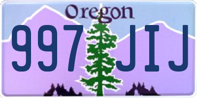 OR license plate 997JIJ