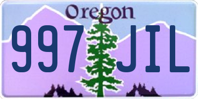 OR license plate 997JIL