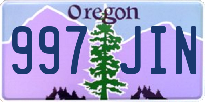 OR license plate 997JIN