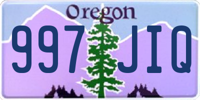 OR license plate 997JIQ