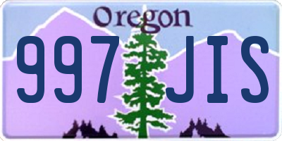 OR license plate 997JIS