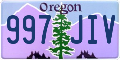 OR license plate 997JIV