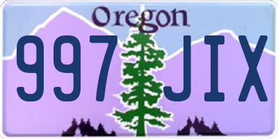 OR license plate 997JIX