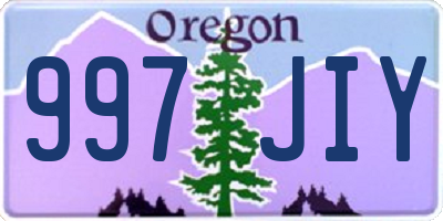 OR license plate 997JIY