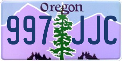 OR license plate 997JJC