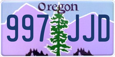 OR license plate 997JJD