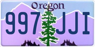 OR license plate 997JJI