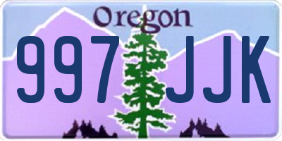 OR license plate 997JJK