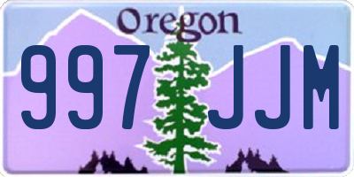 OR license plate 997JJM