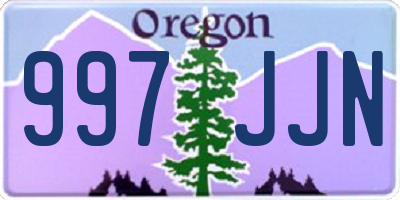 OR license plate 997JJN