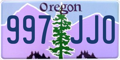 OR license plate 997JJO