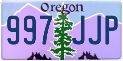 OR license plate 997JJP