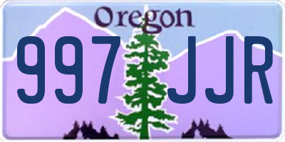 OR license plate 997JJR