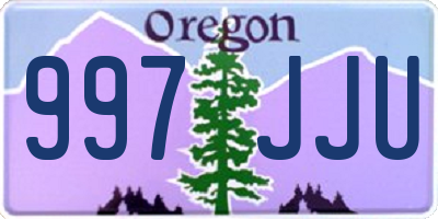 OR license plate 997JJU