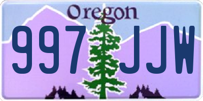 OR license plate 997JJW