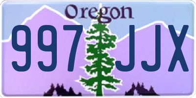 OR license plate 997JJX