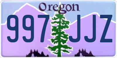 OR license plate 997JJZ