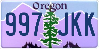 OR license plate 997JKK