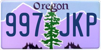 OR license plate 997JKP