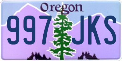 OR license plate 997JKS