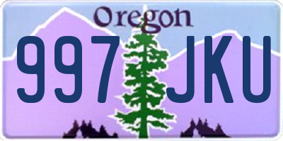 OR license plate 997JKU