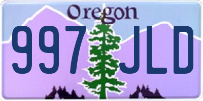 OR license plate 997JLD