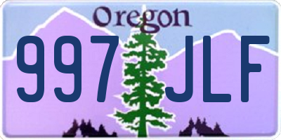 OR license plate 997JLF