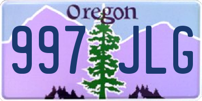 OR license plate 997JLG