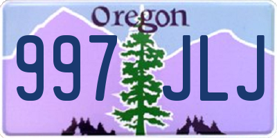 OR license plate 997JLJ