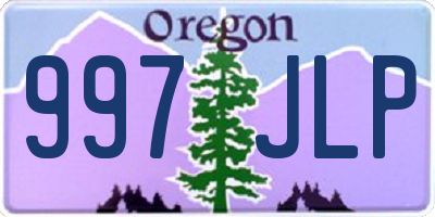 OR license plate 997JLP